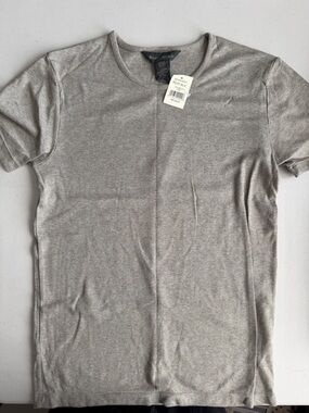 🤎BANANA REPUBLIC Tan Marl Cotton Tee Top NWT